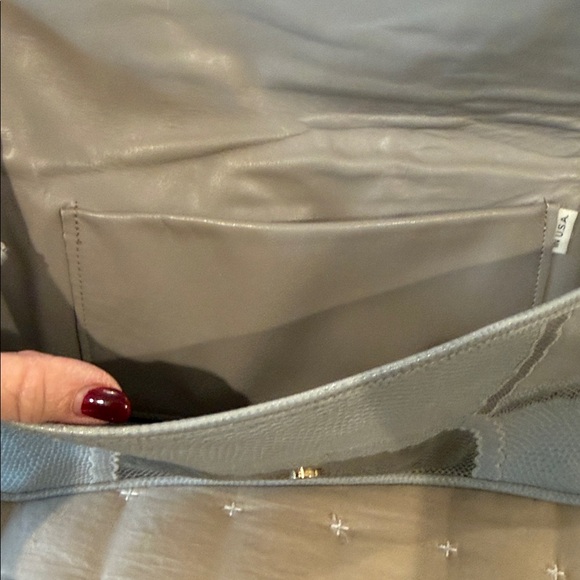 Carlos Falchi Gray and Black Clutch